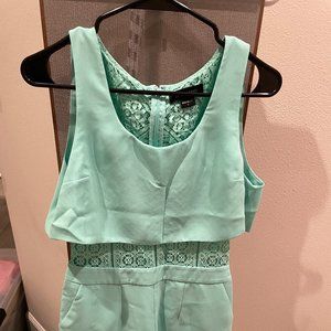 Marciano pastel green lime lace romper size 2